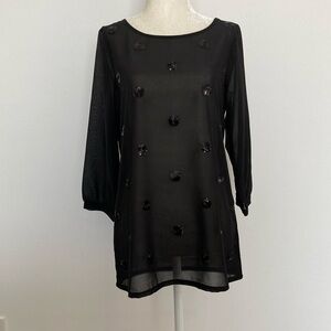 Old Navy Sheer Sequin Dot Blouse